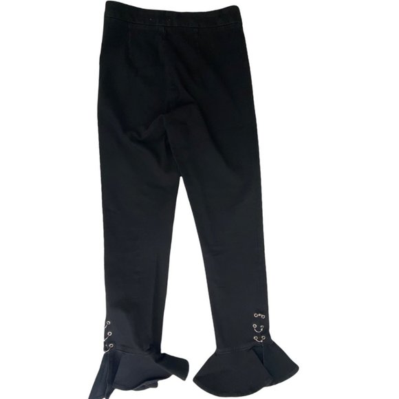 Zara Black Flair Leg Bell Bottom Jeans size 6 - Picture 2 of 6